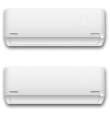 Pioneer Dual Split 21,000 BTU (9K + 12K) 1.5-Ton Quantum Ultra Wi-Fi 24 SEER2 Energy-Star Multi (2) Zone Wall Mount Air Conditioner Heat Pump 230-Volt