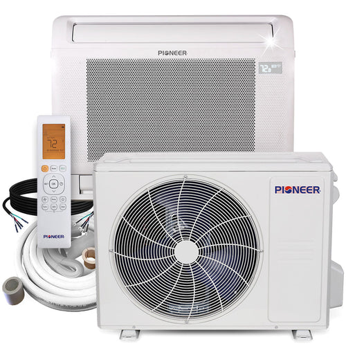Pioneer® Quantum Ultra™ 16,000 BTU 23.8 SEER2 230V Floor/Low-Wall Mounted Console Ductless Mini-Split Air Conditioner Inverter Heat Pump Full Set