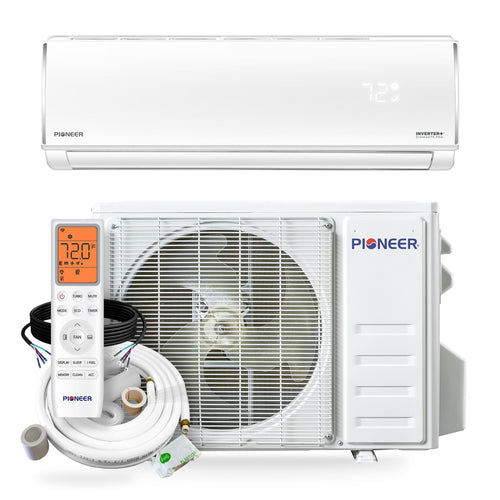 Pioneer® Diamante Pro™ 24,000 BTU 21 SEER2 230V High-Wall Ductless Mini-Split Air Conditioner Inverter Heat Pump with 16 Ft. Kit