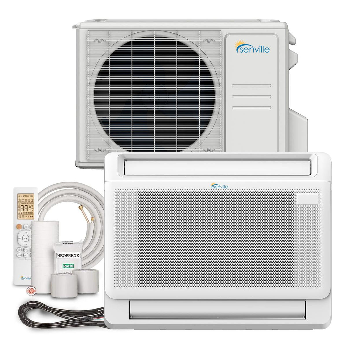 Senville AURA 12,000 BTU 25 SEER2 Floor Mounted Single Zone Ductless Mini Split - 230V - Energy Star