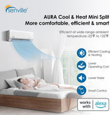 Senville ELITE 18,000 BTU 25.6 SEER2 Mini Split Air Conditioner Heat Pump