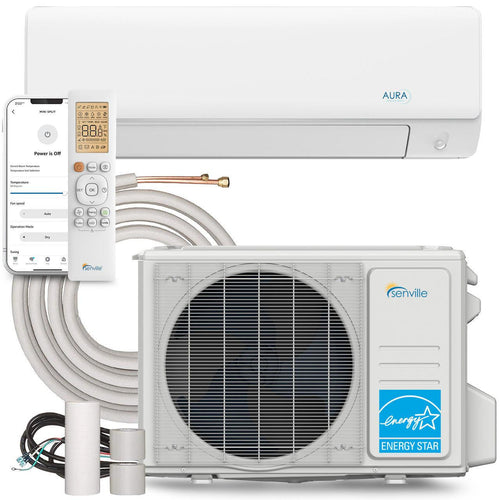 Senville AURA 15,000 BTU Single Zone Ductless Mini Split - 230V - 23.5 SEER2 - Energy Star
