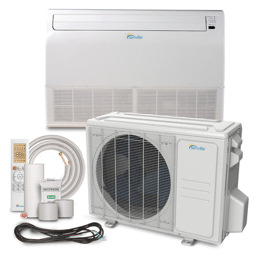 Senville AURA 18,000 BTU 20.4 SEER2 Floor Mounted Single Zone Ductless Mini Split - 230V - Energy Star