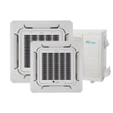 Senville AURA 27,000 (9K + 18K) BTU 23 SEER2 Ceiling Cassette 2 Zone Ductless Mini Split - Energy Star - 230V