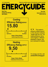 Senville 36,000 BTU 17.4 SEER2 Central Air Conditioner Heat Pump System - 230V
