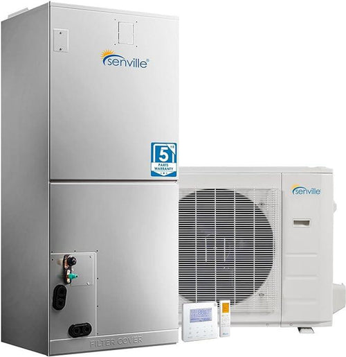 Senville 36,000 BTU 17.4 SEER2 Central Air Conditioner Heat Pump System - 230V