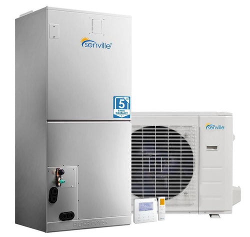 Senville 48,000 BTU 16.5 SEER2 Central Air Conditioner Heat Pump System - 230V