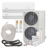 Senville AURA 48,000 BTU (24K + 24K) 23 SEER2 Dual Zone Mini Split Air Conditioner - 230V