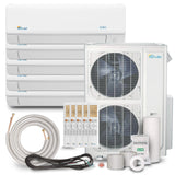 Senville AURA 48,000 BTU (9K + 9K + 9K + 9K + 9K) 23 SEER2 5 Zone Mini Split Air Conditioner - 230V