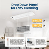 Senville AURA 9,000 BTU 24 SEER2 One-Way Ceiling Cassette Mini Split Heat Pump - 230V