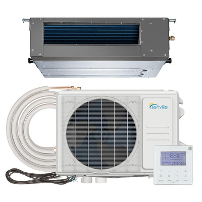 Senville 9,000 BTU 21.4 SEER2 Concealed Duct Air Conditioner - Heat Pump - 230V