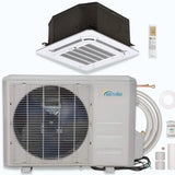 Senville 18,000 BTU 20 SEER2 Square Ceiling Cassette Air Conditioner - Heat Pump