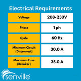 Senville AURA 27,000 BTU (9K + 9K + 9K) 3 Zone Mini Split Air Conditioner - 230V