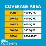Senville AURA 36,000 BTU (9K + 9K + 9K + 12K) 23 SEER2 4 Zone Mini Split Air Conditioner - 230V