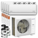 Pioneer 5-Zone 45000 BTU 3.75-Ton Quantum Ultra Wi-Fi 22 SEER Energy-Star Multi (5) Zone Wall Mount Air Conditioner Heat Pump 230-Volt