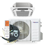 Pioneer® Quantum Ultra™ 9,500 BTU 23 SEER2 230V 8-Way Ceiling Cassette Ductless Mini-Split Air Conditioner Inverter Heat Pump Full Set